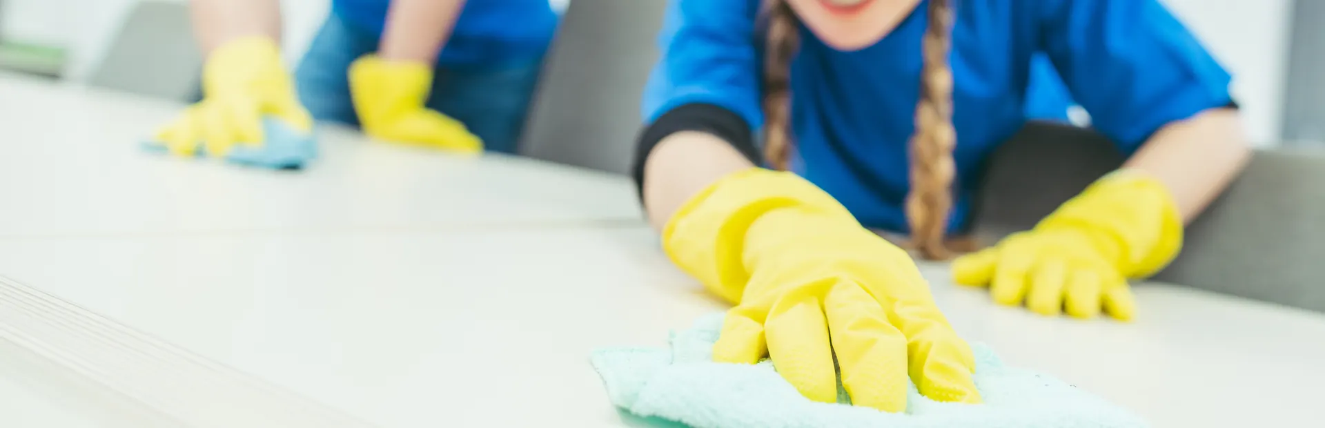 Cleaning crew at work